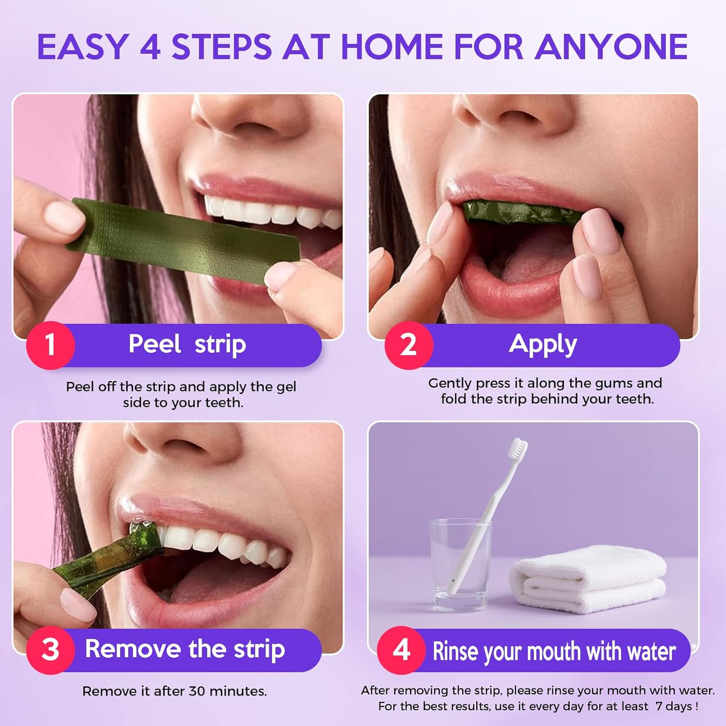 FreeGrin 7 Day Whitening Strips - 14 Pack (28 Strips)
