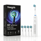 White 6D Rotating Toothbrush: 5 Modes, Smart Timer & IP67 Waterproof