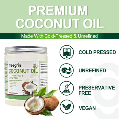 Cold-Pressed & Unrefined Coconut Oil (16.9 FL.OZ.)