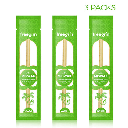 Palo de Miswak con Sabor a Coco