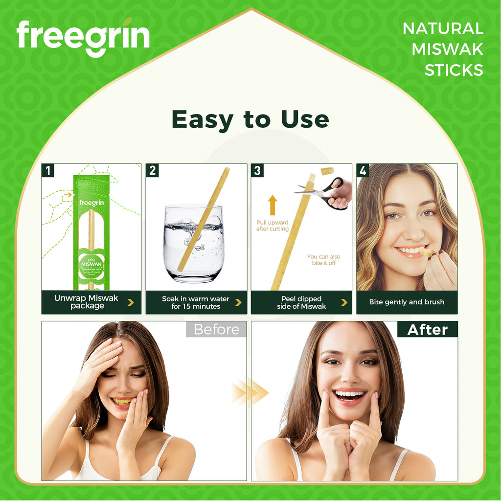 FreeGrin Miswak Stick (1 Pack) - Coconut Flavor