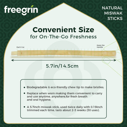 FreeGrin Miswak Stick (1 Pack) - Mint Flavor