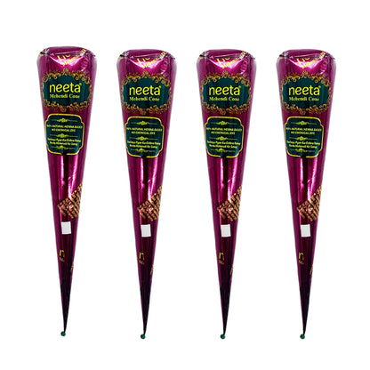Premium Natural Henna Cones (Reddish Brown) - Each 25g