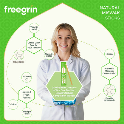 FreeGrin Miswak Stick (1 Pack) - Coconut Flavor