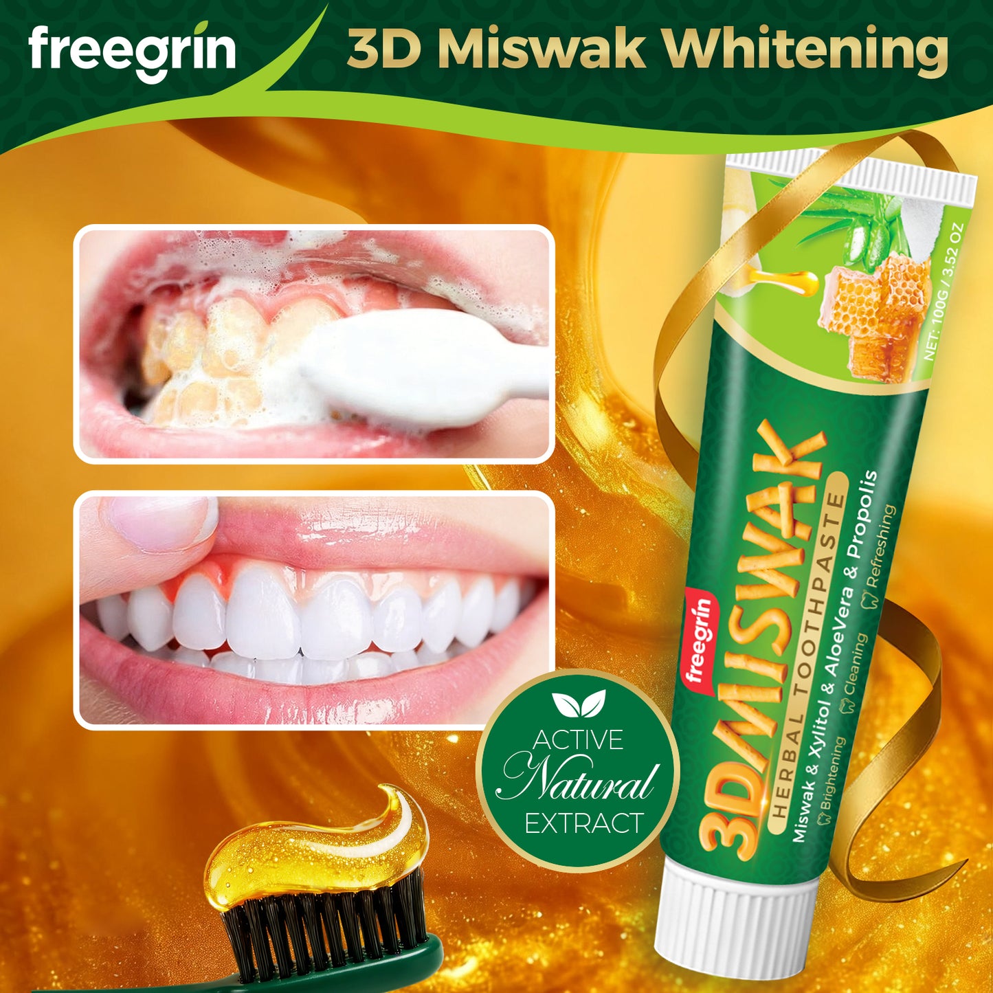 Freegrin Miswak Herbal Toothpaste - 150g
