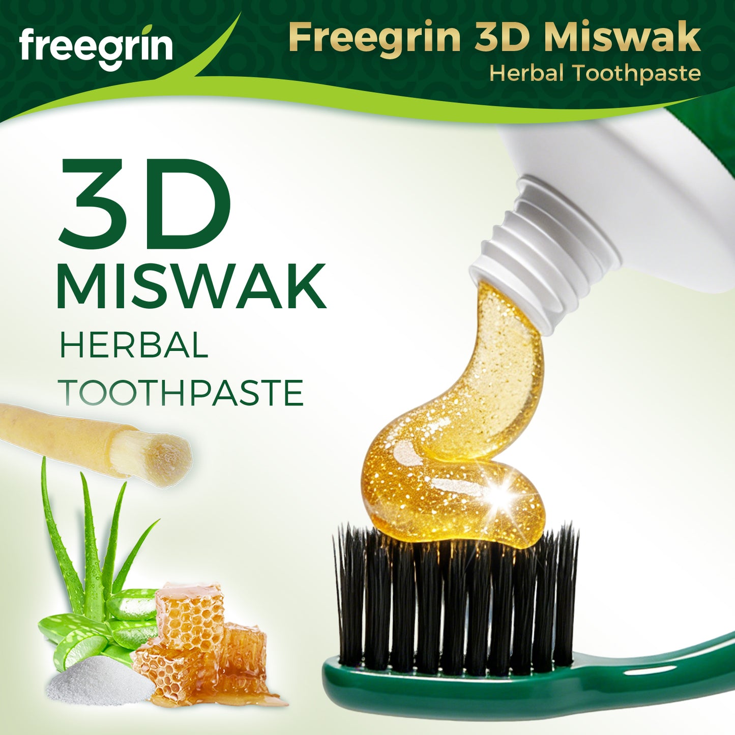 Freegrin Miswak Herbal Toothpaste - 150g