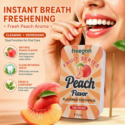 Peach Flavored Toothpicks (100 Picks)