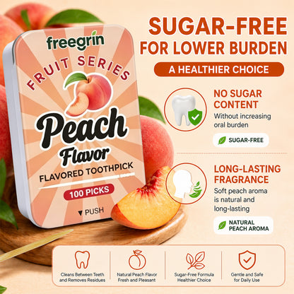 Peach Flavored Toothpicks (100 Picks)
