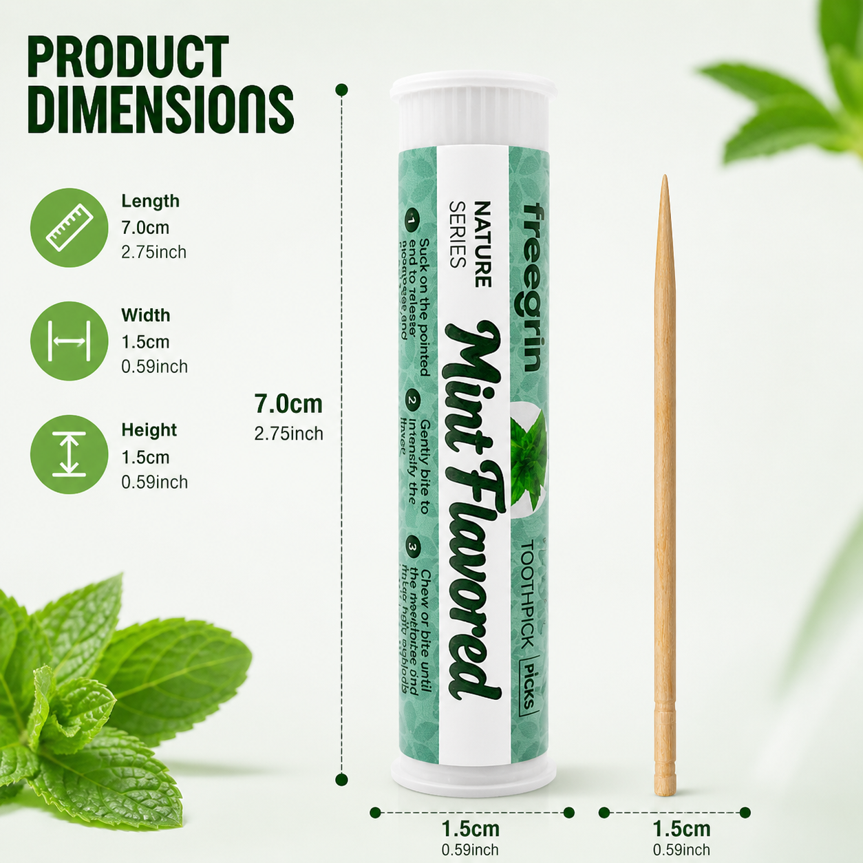 Mint Flavored Toothpicks (5x19 Picks)