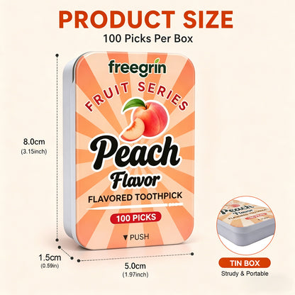 Peach Flavored Toothpicks (100 Picks)