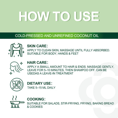 Cold-Pressed & Unrefined Coconut Oil (16.9 FL.OZ.)