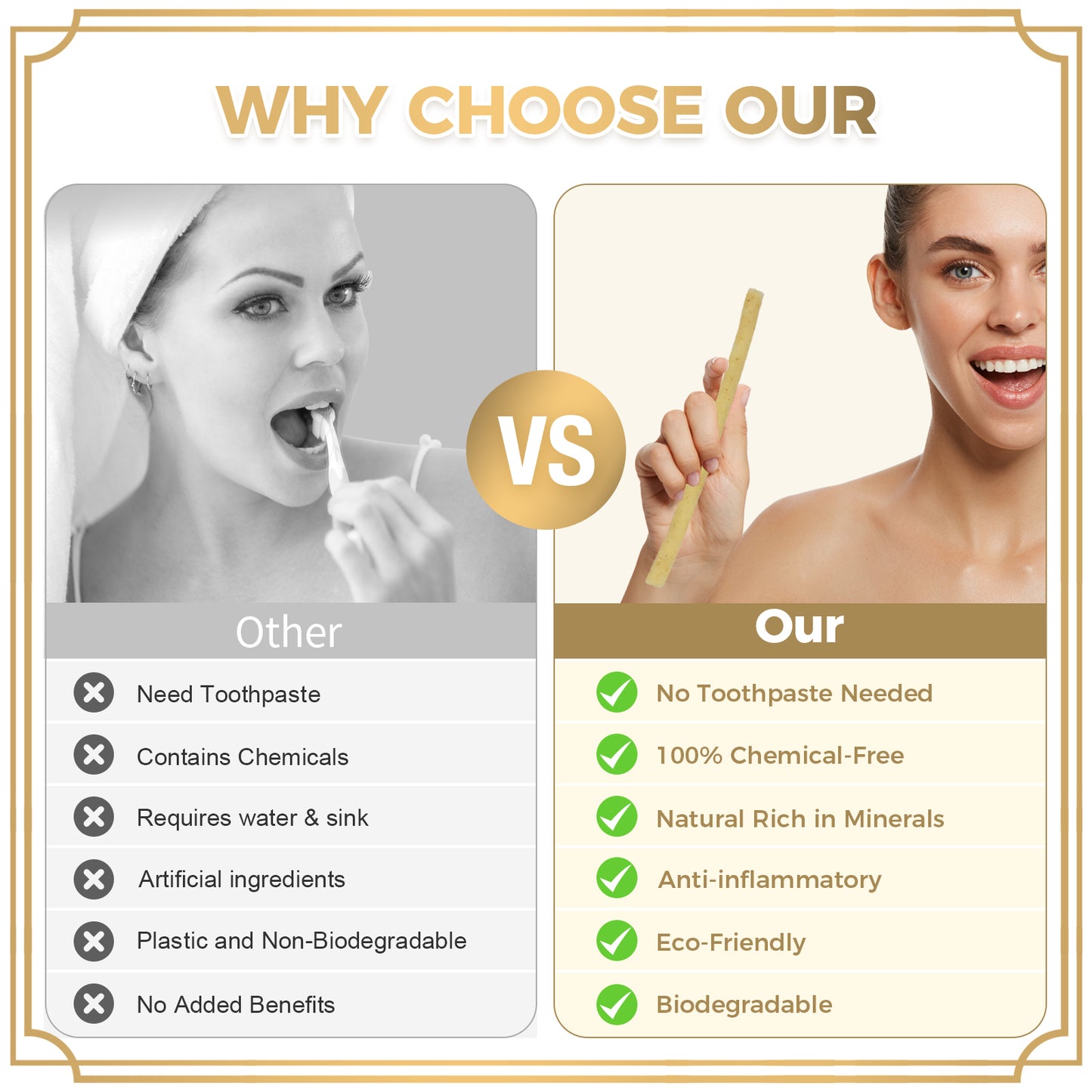 freegrin miswak vs traditional toothbrush chemical free