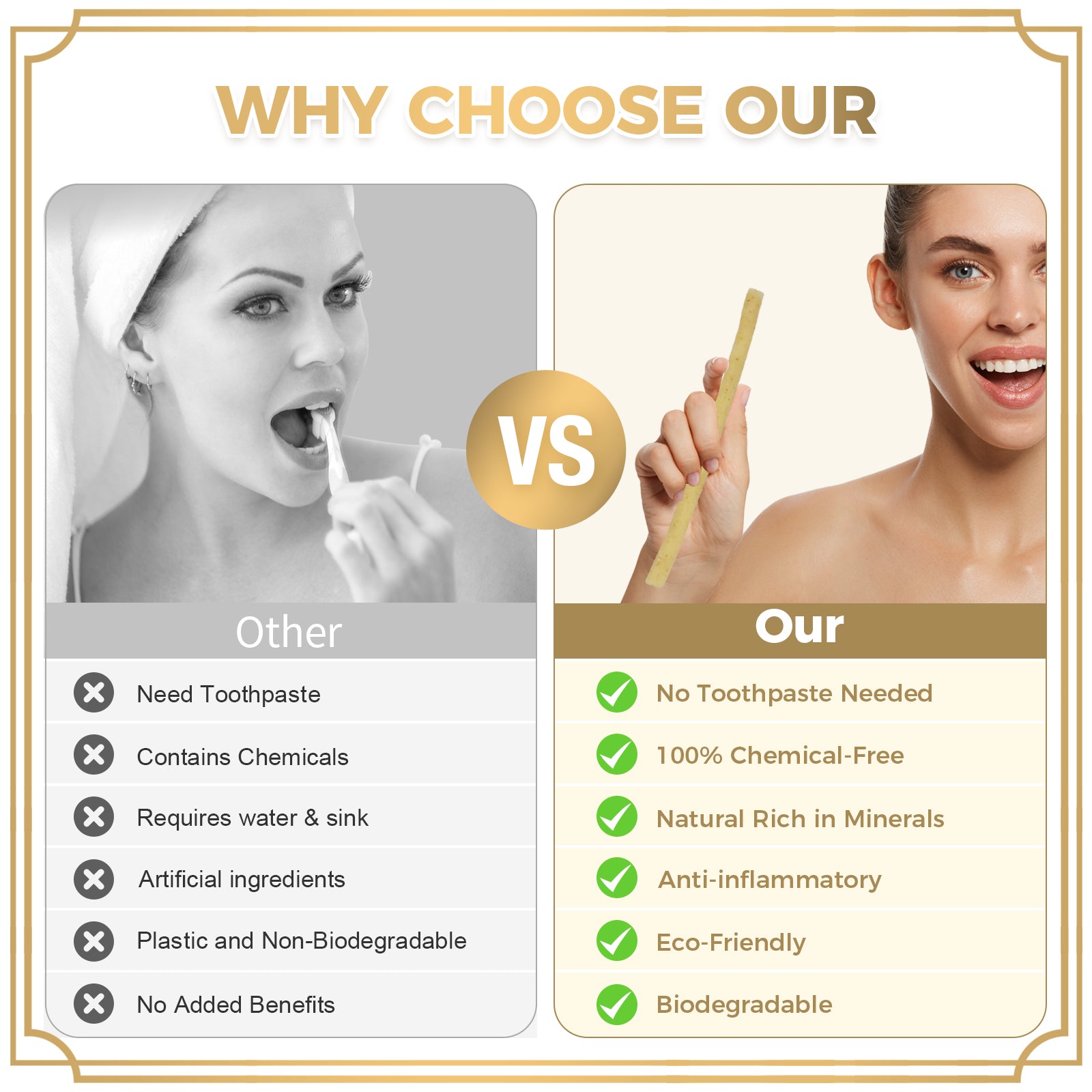 freegrin miswak vs traditional toothbrush chemical free