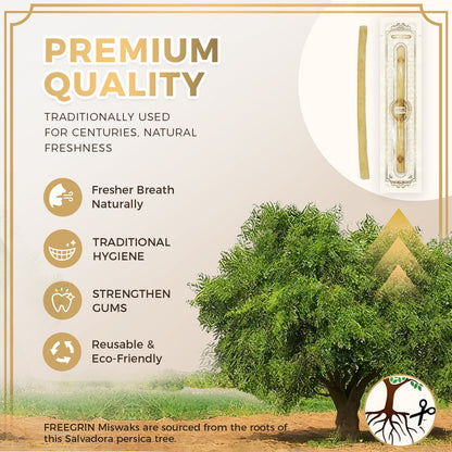 freegrin premium miswak stick eco friendly oral care