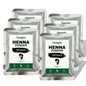 Six pack of Freegrin Soft Black Henna Powder, 100g pouches. Natural, ammonia-free, and cruelty-free hair dye