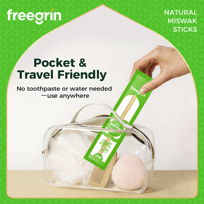 Freegrin Travel Friendly Portable Coconut Miswak Sticks